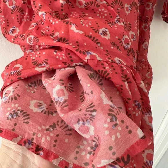 Xirena Jia Floral Silk Blend Mini Dress Coral Blush - Picture 11 of 13